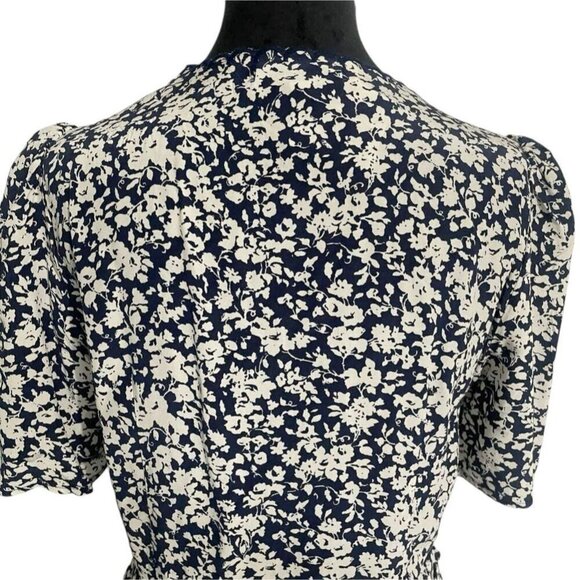 NEW & Other Stories Size 8  Printed Scallop Wrap Mini Dress $99 - Picture 11 of 16